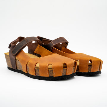 Plakton Closed-Toe Sandal – Amy Cuero Brown